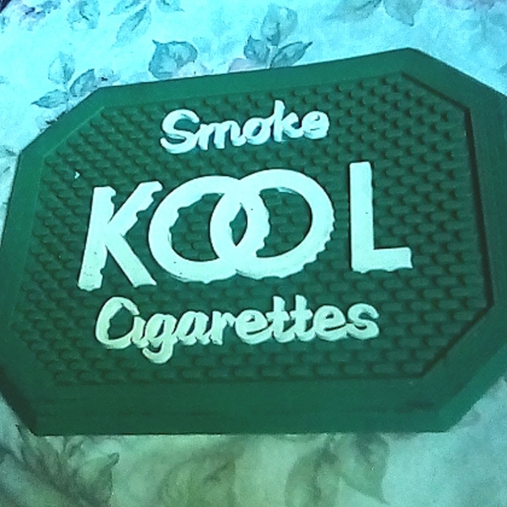 Kool Cigarettes Rubber bar  Mat Vintage Advertising  Rare HTF.